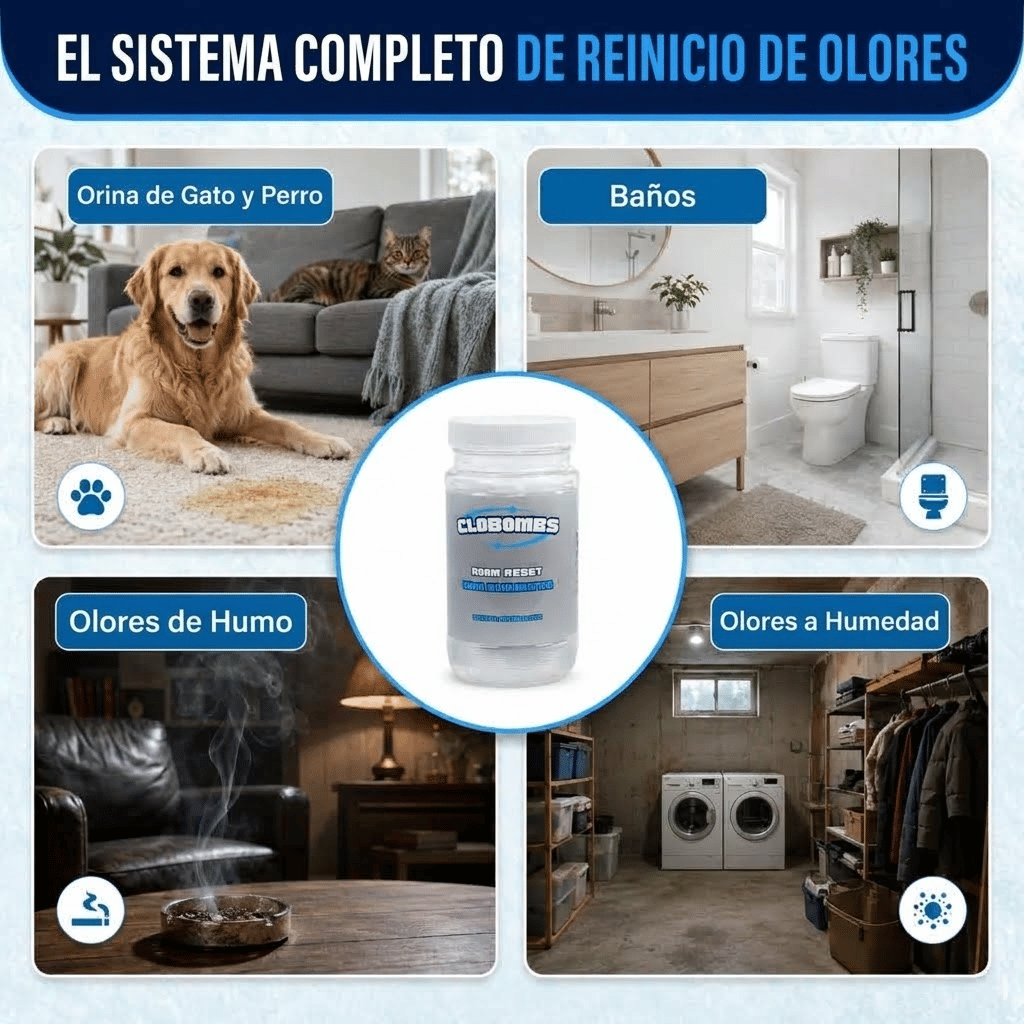 Sistema Definitivo de Eliminación de Olores para Ambientes – Kit Eliminador de Olores Grado Profesional
