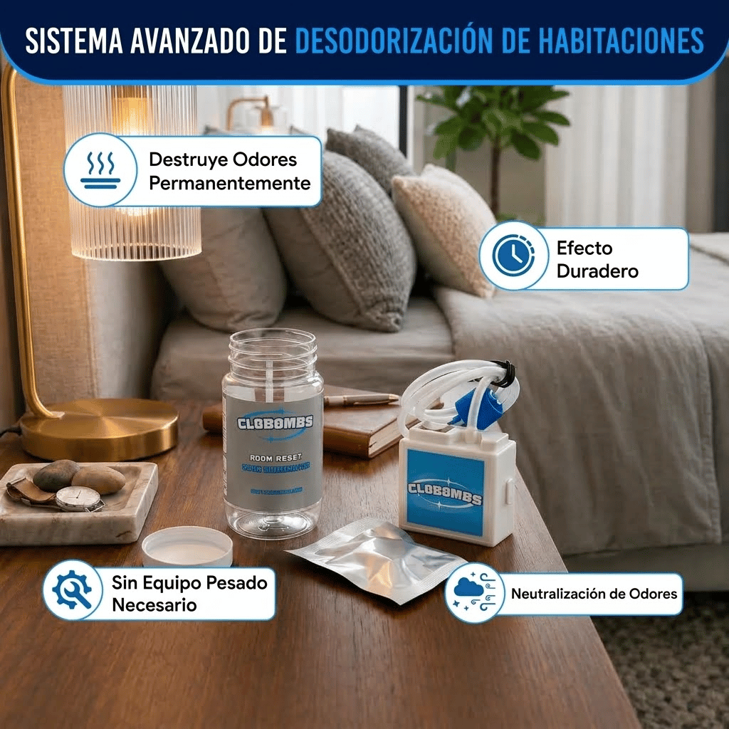Sistema Definitivo de Eliminación de Olores para Ambientes – Kit Eliminador de Olores Grado Profesional